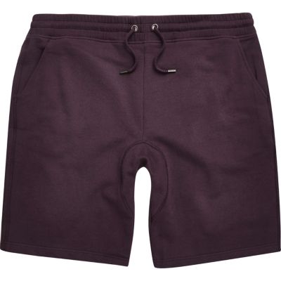 Dark purple jogger shorts